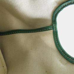 Pre Owned Goyard Cyan Green Tote Bag Coated Canvas