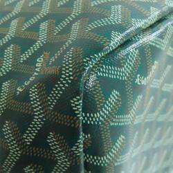 Pre Owned Goyard Cyan Green Tote Bag Coated Canvas