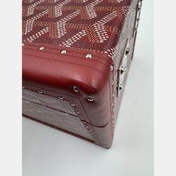 Pre Owned GOYARD PAPILON red jewllery truck with mirror