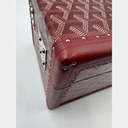 Pre Owned GOYARD PAPILON red jewllery truck with mirror