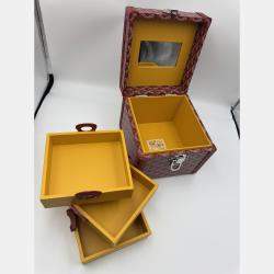 Pre Owned GOYARD PAPILON red jewllery truck with mirror