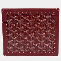 Pre Owned GOYARD PAPILON red jewllery truck with mirror