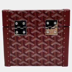 Pre Owned GOYARD PAPILON red jewllery truck with mirror