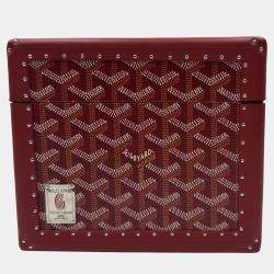 Pre Owned GOYARD PAPILON red jewllery truck with mirror