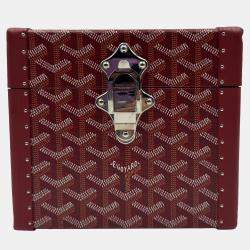 Pre Owned GOYARD PAPILON red jewllery truck with mirror