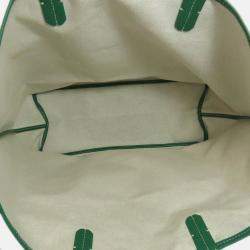 Pre Owned Goyard Saint Louis PM Green Coated Canvas Tote Bag