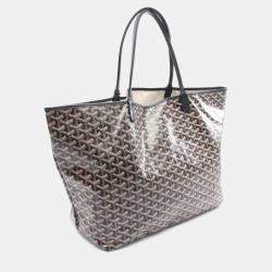 مملوكة مسبقًا Goyard Saint Louis GM Black Brown Coated Canvas Tote Bag