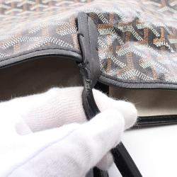 مملوكة مسبقًا Goyard Saint Louis GM Black Brown Coated Canvas Tote Bag