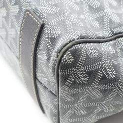Pre Owned Goyard Voltaire Gray White Coated Canvas Tote Bag