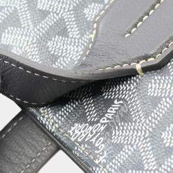 Pre Owned Goyard Voltaire Gray White Coated Canvas Tote Bag
