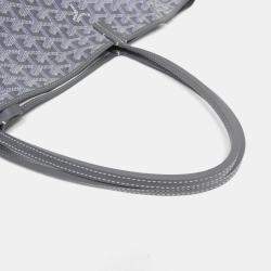 Pre Owned Goyard Saint Louis GM Black Coated Canvas Tote Bag