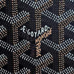 Pre Owned Goyard Black Brown Coated canvas Vendome PM bag + strap