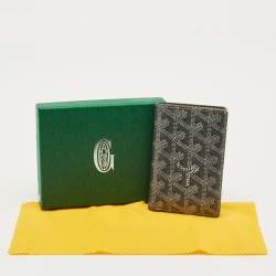 Pre Owned Goyard Grey Goyardine Coated Canvas Saint Pierre Card Holder