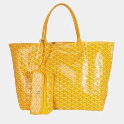 Pre Owned Goyard Yellow Goyardine Canvas Saint Louis GM