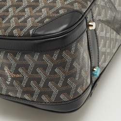 Pre Owned Goyard Black Goyardine Coated Canvas St. Jeanne MM Bowler Bag