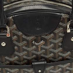 Pre Owned Goyard Black Goyardine Coated Canvas St. Jeanne MM Bowler Bag