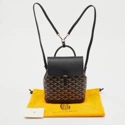 Pre Owned Goyard Black Goyardine Coated Canvas and Leather Mini Alpin Backpack