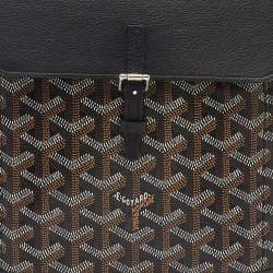 Pre Owned Goyard Black Goyardine Coated Canvas and Leather Mini Alpin Backpack