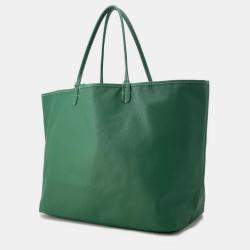 Pre Owned Goyard Anju Green Canvas Leather GM Shoulder Bag