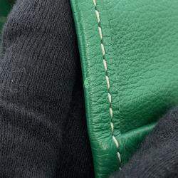 Pre Owned Goyard Anju Green Canvas Leather GM Shoulder Bag