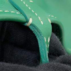 Pre Owned Goyard Anju Green Canvas Leather GM Shoulder Bag