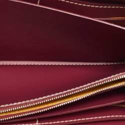 Pre Owned Goyard Burgundy Goyardine Coated Canvas Matignon GM Wallet