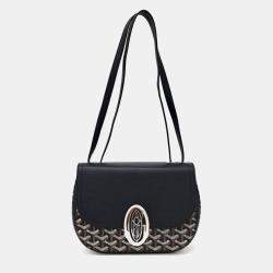 Pre Owned Goyard Black Coated Canvas and Leather 233 bag