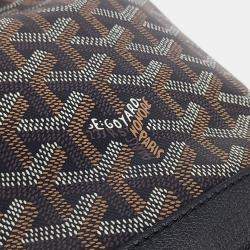 Pre Owned Goyard Black Brown Coated Canvas Petit Flor