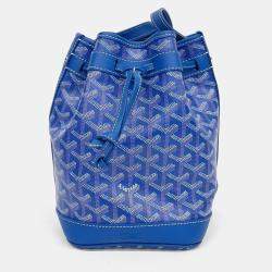 Pre Owned Goyard Blue Coated Canvas Petit Flor