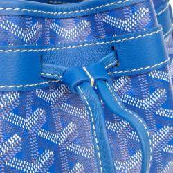 Pre Owned Goyard Blue Coated Canvas Petit Flor