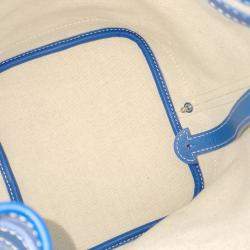 Pre Owned Goyard Blue Coated Canvas Petit Flor