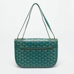 Pre Owned Goyard Green Goyardine Coated Canvas and Leather 223 Bag
