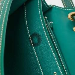 Pre Owned Goyard Green Goyardine Coated Canvas and Leather 223 Bag