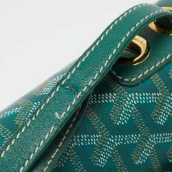 Pre Owned Goyard Green Goyardine Coated Canvas and Leather 223 Bag