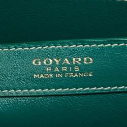 Pre Owned Goyard Green Goyardine Coated Canvas and Leather 223 Bag