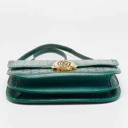 Pre Owned Goyard Green Goyardine Coated Canvas and Leather 223 Bag