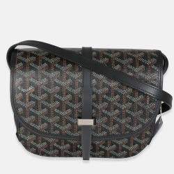 Pre Owned Goyard Black Goyardine Canvas Belvedere PM