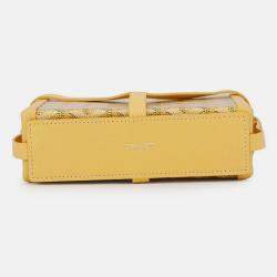 Pre Owned Goyard Menodiaire Trunk Shoulder Bag Gold/Yellow Pvc Leather