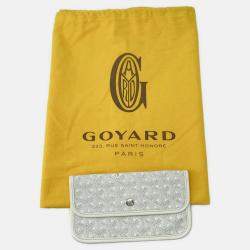Pre Owned Goyard Saint Louis White Pvc Leather Size Pm