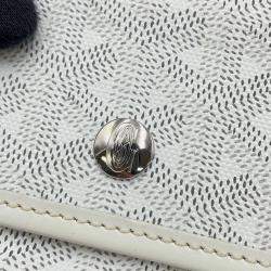 Pre Owned Goyard Saint Louis White Pvc Leather Size Pm