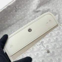 Pre Owned Goyard Saint Louis White Pvc Leather Size Pm