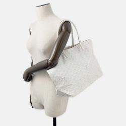 Pre Owned Goyard Saint Louis White Pvc Leather Size Pm