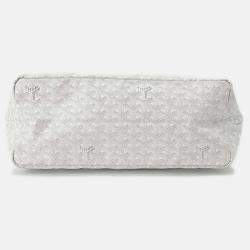 Pre Owned Goyard Saint Louis White Pvc Leather Size Pm