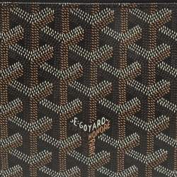 Pre Owned Goyard Black Goyardine Coated Canvas MM Senat Pouch