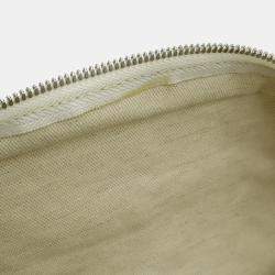 Pre Owned Goyard Boheme Hobo Bag Shoulder Coated Canvas Leather White Gray
