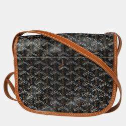 Pre Owned Goyard Brown Belvedere PM Shoulder Bag