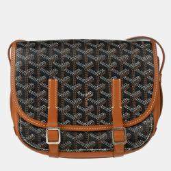 Pre Owned Goyard Brown Belvedere PM Shoulder Bag