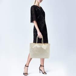 Pre Owned Goyard White Goyardine Coated Canvas and Leather Saint Louis PM Tote