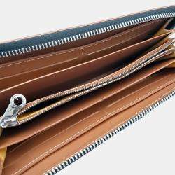 Pre Owned Goyard Black Brown PVC Matignon long wallet