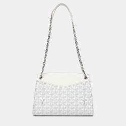 Pre Owned Goyard White Fabric Louette PM